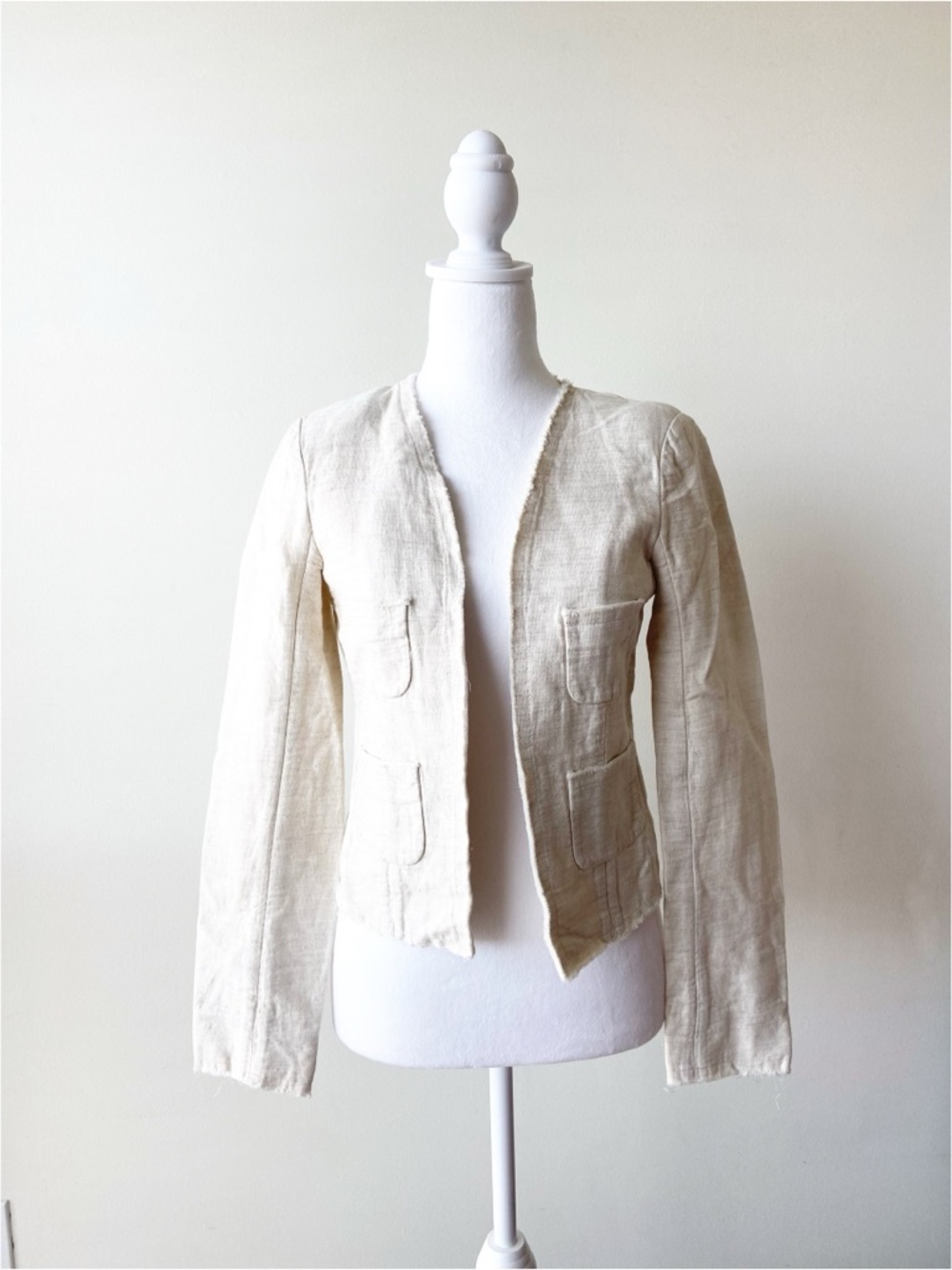 Club Monaco Light Cream Jacket Size 0